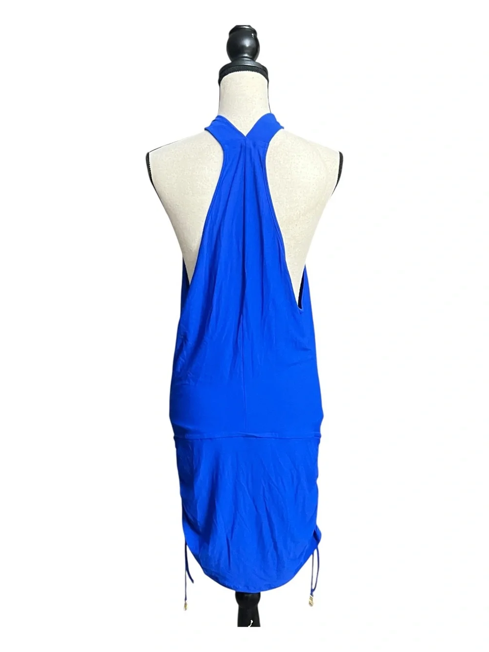 Luli Fama Royal Blue Deep V Swim Coverup Dress Size M